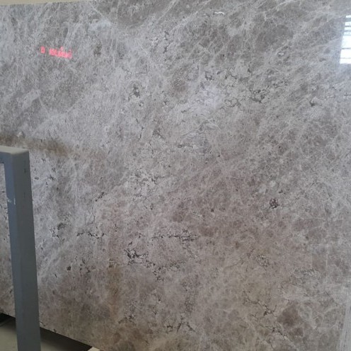 Полированный серый турецкий мрамор Silver Grey в плитке и слябах