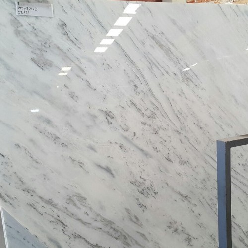 Полированный белый турецкий мрамор Volakas White в плитке и слябах
